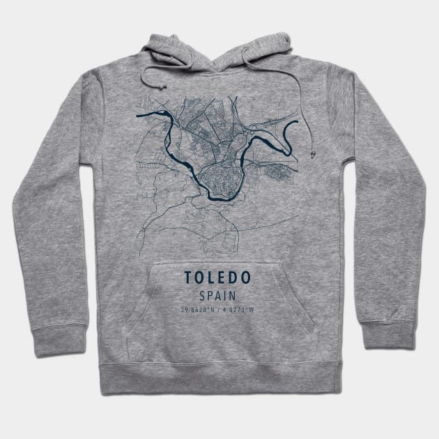 toledo simple map Hoodie by boy cartograph